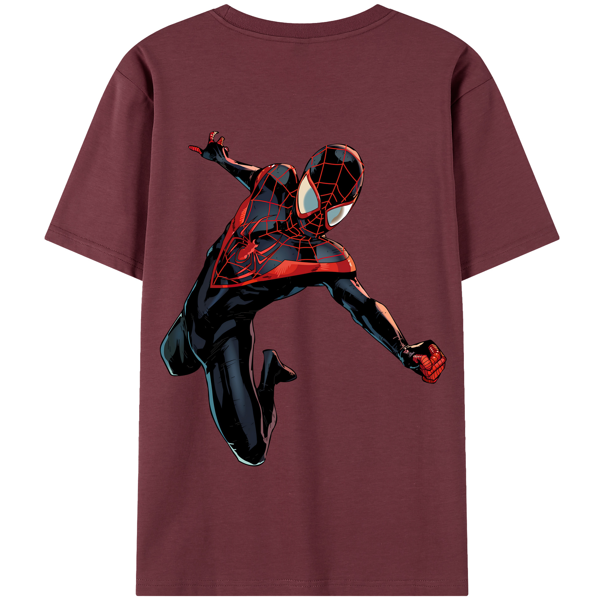 （画像用） Spider Man スパイダーマン 綿100％半袖Tシャツ（背面プリント）